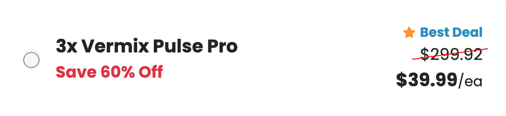 Triple Vermix Pulse Pro Package at 60% Discount